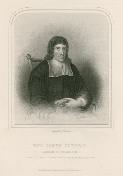 Ds. James Guthrie, predikant van Stirling, 1661 door English School