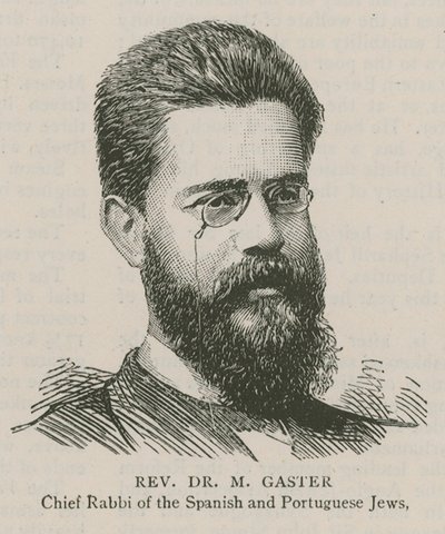 Dominee Dr M Gaster, Opperrabbijn van de Spaanse en Portugese Joden door English School
