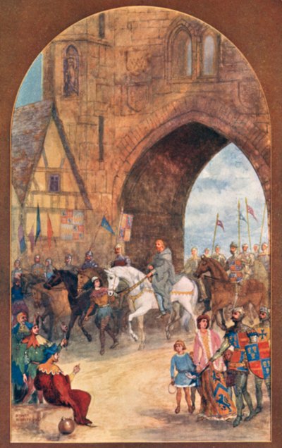 Richard II gevangen genomen door Henry Bolingbroke naar Chester gebracht door English School