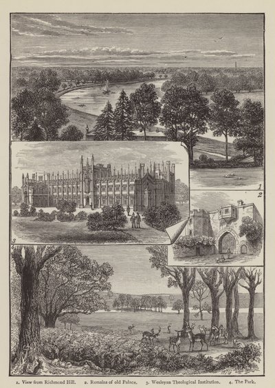 Richmond (engraving) door English School