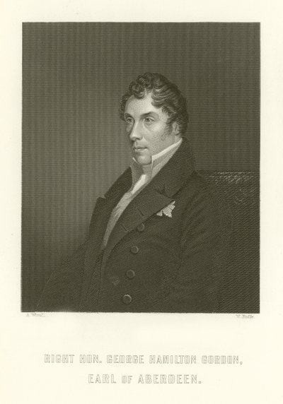 Right Hon George Hamilton Gordon, Graaf van Aberdeen door English School