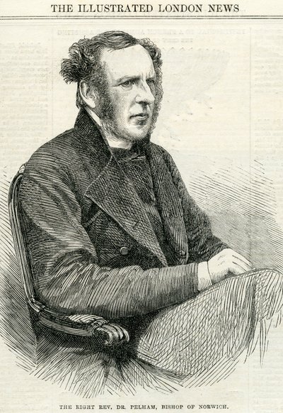 Rechts Eerw. Dr. Pelham, Bisschop van Norwich uit The Illustrated London News 14 oktober 1865 door English School