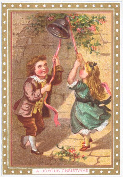 De bel luiden, kerstkaart door English School