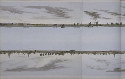Panorama van de rivier de Theems, c.1829 door English School
