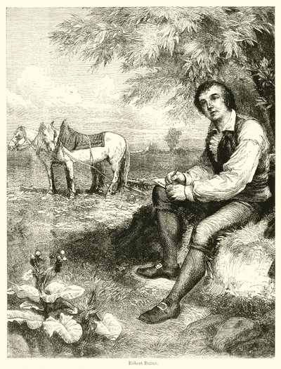 Robert Burns (gravure) door English School