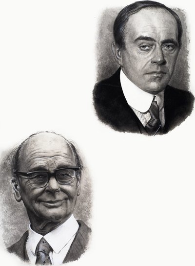 Robert Falcon Scott en Peter Scott door English School