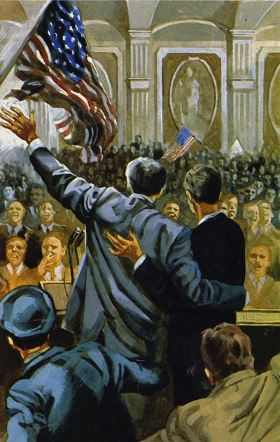 Roosevelt werd in 1940 opnieuw tot president gekozen door English School