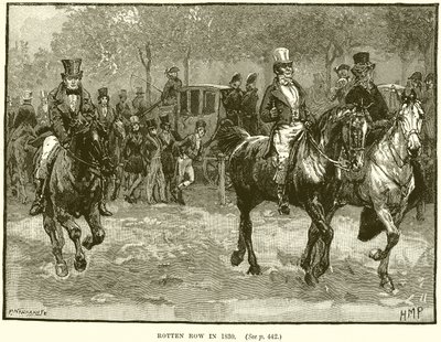 Rotten Row in 1830 door English School