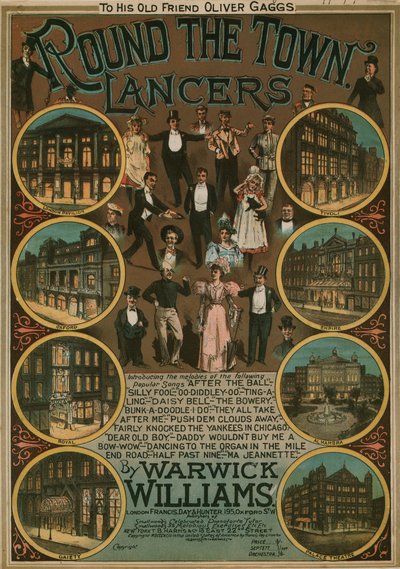 Round the Town Lancers door Warwick Williams; muziekpartituur door English School