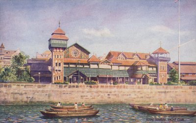 Royal Bombay Yacht Club (kleurenlitho) door English School