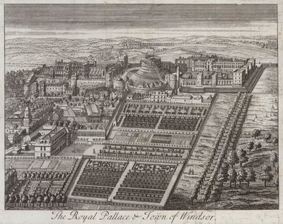 Koninklijk paleis en stad Windsor, Berkshire door English School