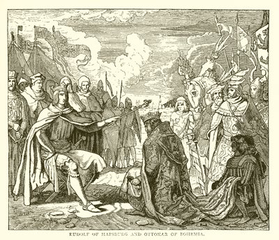 Rudolf van Habsburg en Ottokar van Bohemen door English School