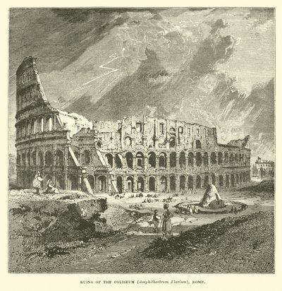 Ruïnes van het Colosseum, Amphitheatrum Flavium, Rome door English School