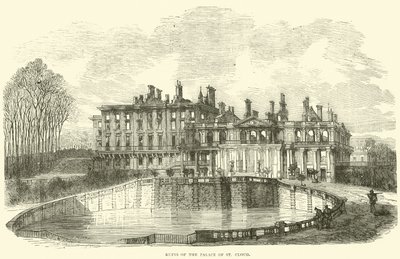 Ruïnes van het Paleis van St Cloud, oktober 1870 door English School