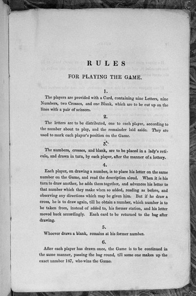 Regels voor het Spelen van het Spel van de Sterrenbanier of Emigranten naar de Verenigde Staten door English School