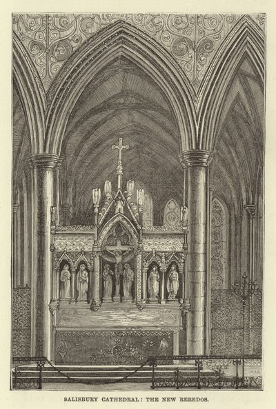 Salisbury Kathedraal, het nieuwe altaarstuk door English School