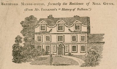 Sandford Manor House, Fulham, Londen, voorheen de woning van Nell Gwynne door English School