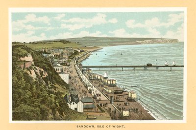 Sandown, Isle of Wight (kleurenlitho) door English School