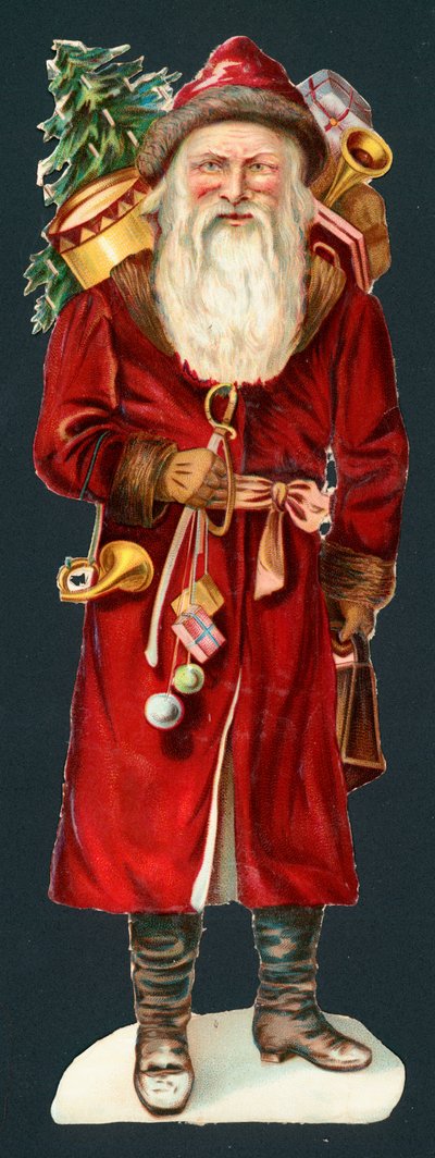 Kerstman, kerstkaart door English School