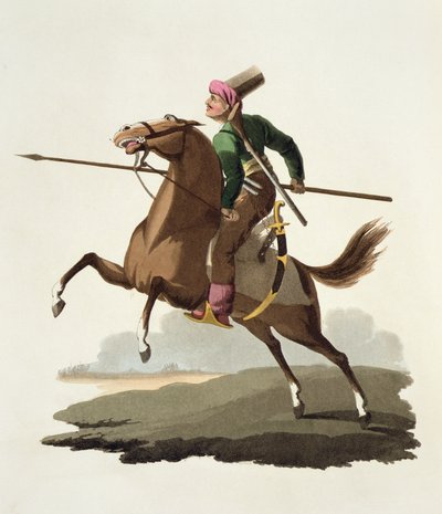 Saphir, uit Costumes of the Various Nations, Volume VII, The Military Costume of Turkey, door Thomas MacLean, gepubliceerd ca. 1800-18 door English School