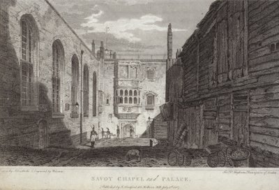 Savoy Kapel en Paleis, Londen, 1807 door English School