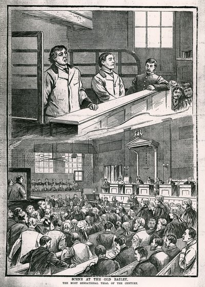 Scène in de Old Bailey: Het meest sensationele proces van de eeuw - Oscar Wilde door English School