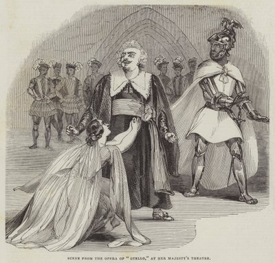 Scène uit de opera "Otello," in Her Majesty