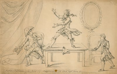Scène uit Sylvester Daggerwood door George Coleman de jongere door English School