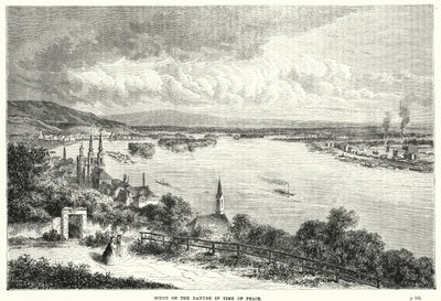 Scène aan de Donau in vredestijd door English School