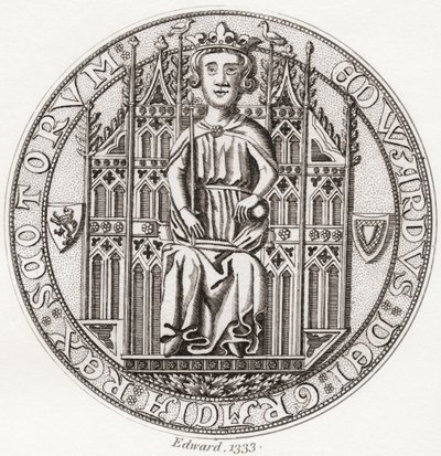 Zegel van Edward Balliol, c. 1283-1367. door English School