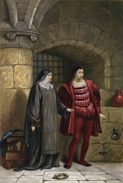Shakespeare, Measure for Measure, Act III, Scene 1 (chromolitho) door English School