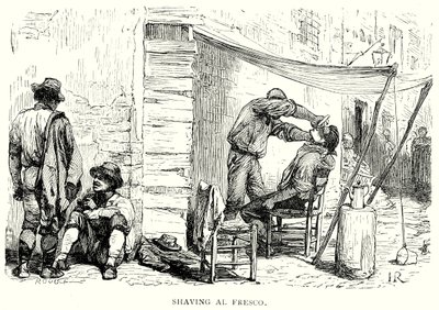 Al Fresco scheren (gravure) door English School