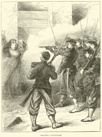 Een petroleuse neerschieten, mei 1871 door English School