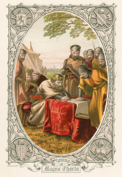 Ondertekening van de Magna Carta door English School