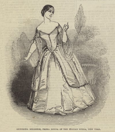 Signorina Borghese, Prima Donna van de Italiaanse Opera, New York door English School