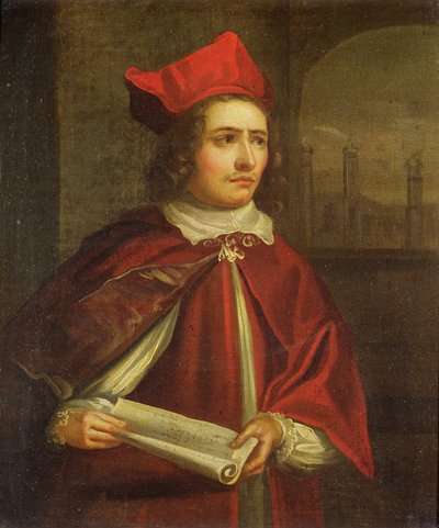 Sir Augustus Harris als Kardinaal Wolsey door English School