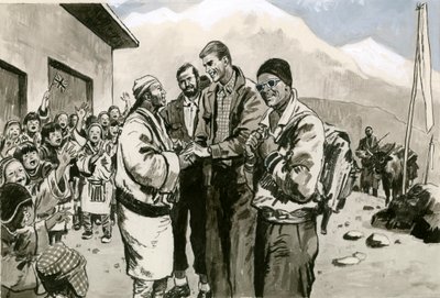 Sir Edmund Hillary keert terug naar de Himalaya door English School