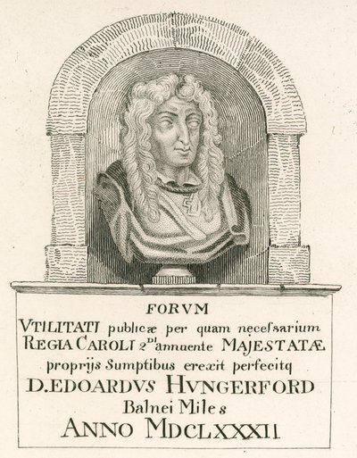 Sir Edward Hungerford, die werd benoemd tot Ridder van het Bad bij de kroning van koning Karel II door English School