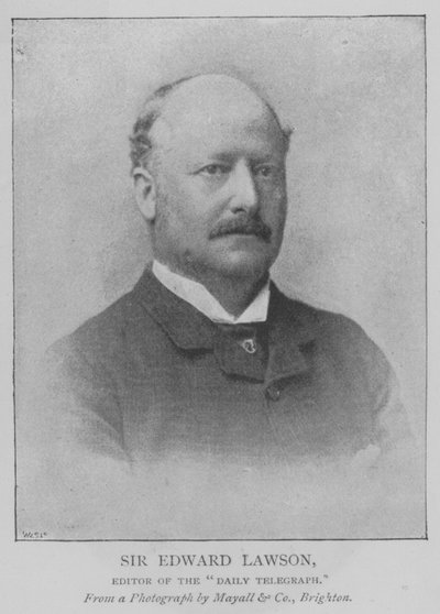 Sir Edward Lawson, redacteur van de "Daily Telegraph" (gravure) door English School