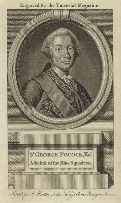 Sir George Pocock, Ridder, Admiraal van het Blauwe Eskader door English School