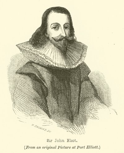 Sir John Eliot (engraving) door English School