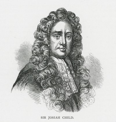 Sir Josiah Child (gravure) door English School