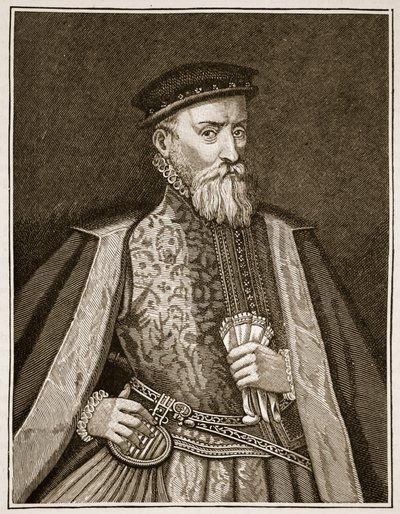 Sir Thomas Gresham, illustratie uit Cassells Geïllustreerde Geschiedenis van Engeland door English School