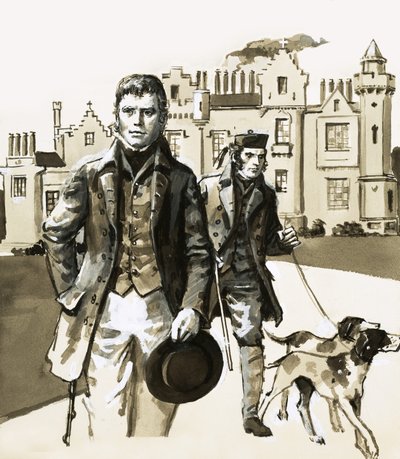 Sir Walter Scott wandelt met Tom Purdie door English School