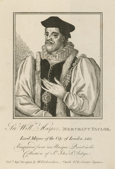 Sir William Harper, Merchant Taylor, Lord Mayor van Londen door English School