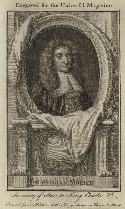 Sir William Morice, Staatssecretaris van Koning Charles II door English School