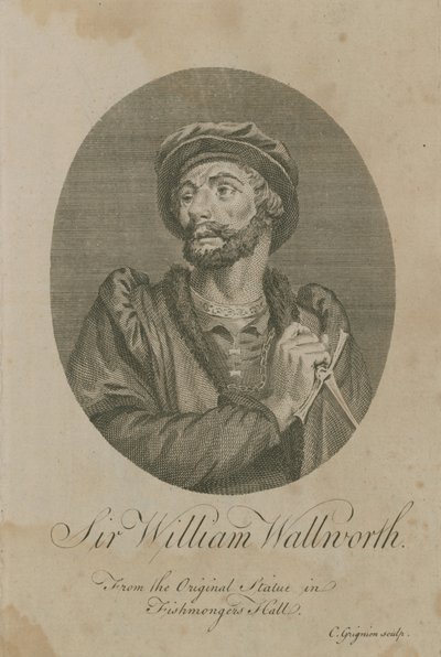 Sir William Walworth, burgemeester van Londen, 1370 door English School