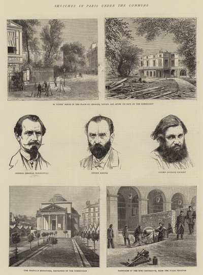 Schetsen in Parijs onder de Commune door English School