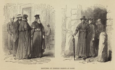Schetsen van buitenlandse priesters in Rome door English School