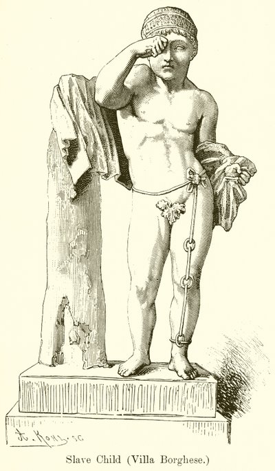 Slavenkind (Villa Borghese) (gravure) door English School